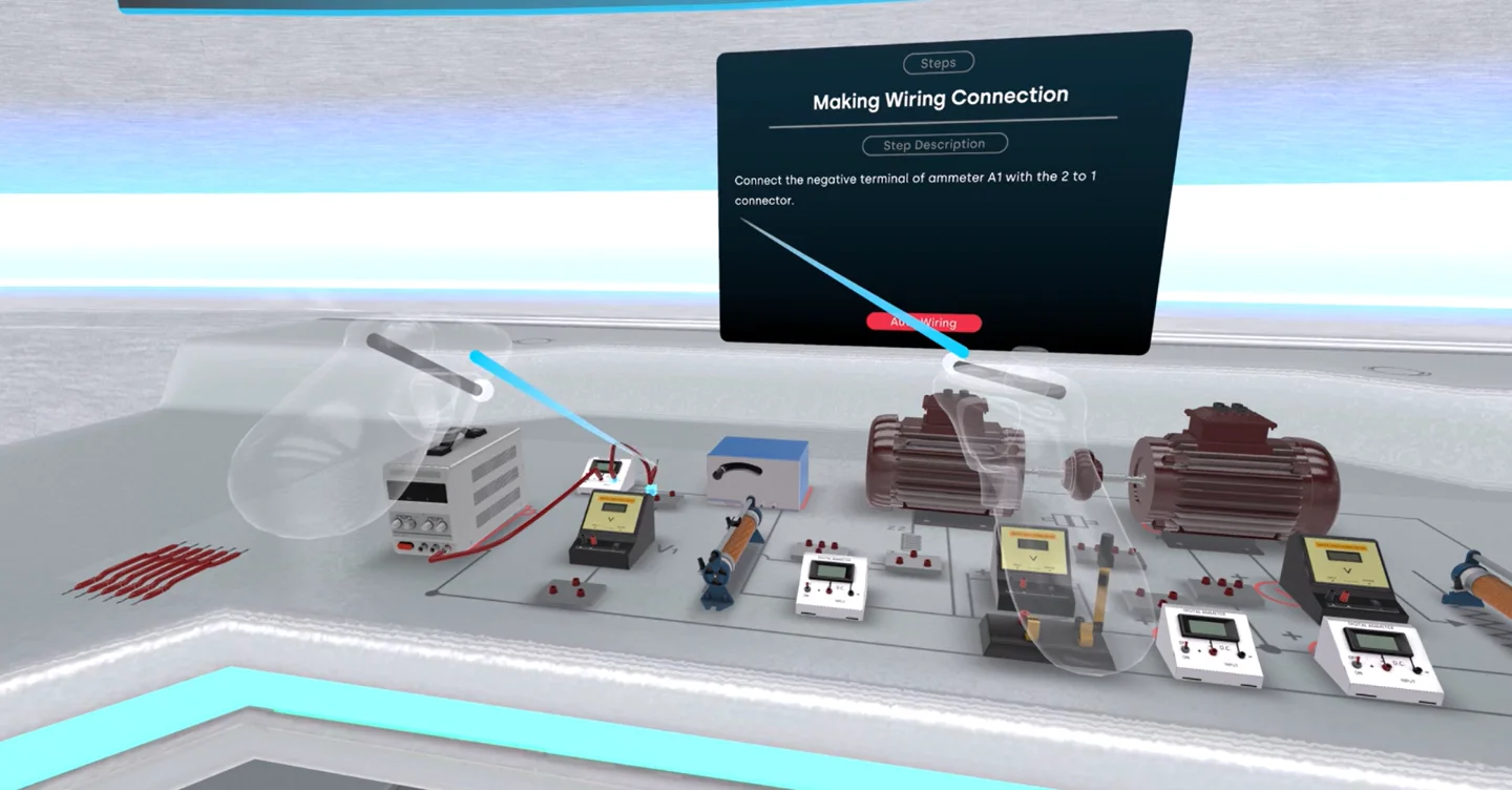 Electrical machines VR module at Augusta Technical College