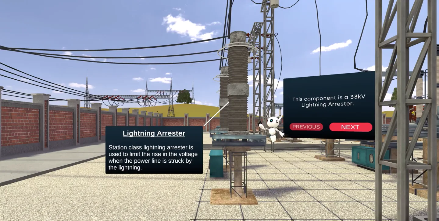 VR high-voltage substation tour