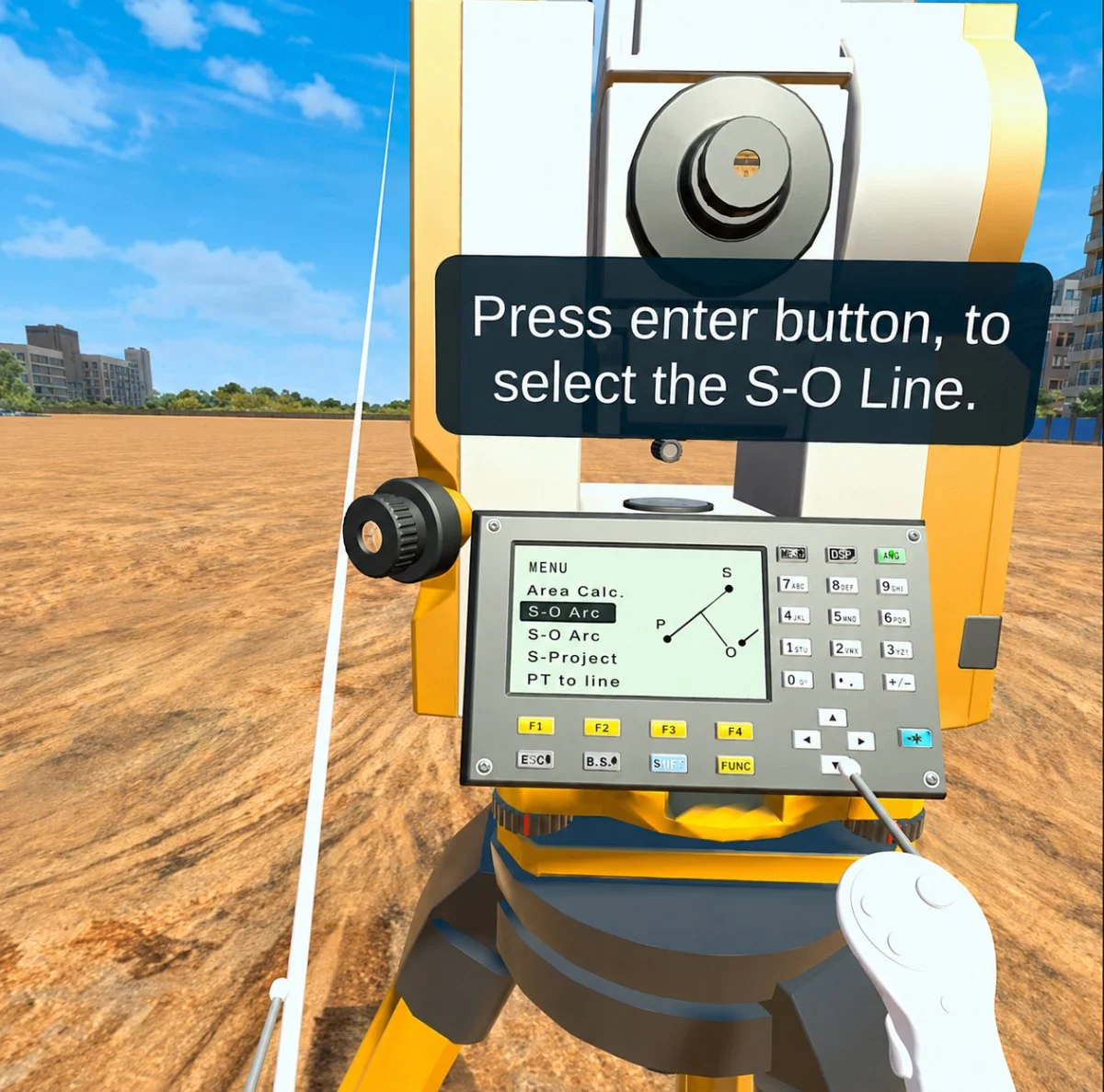 Total station survey VR module at BITS Pilani, Hyderabad
